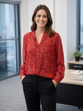 Kut from the Kloth red blouse M (6/8)